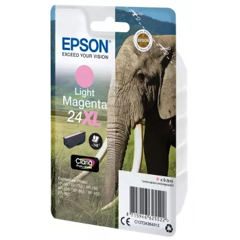 Epson Elephant Singlepack HellMagenta 24XL Claria Photo HD Tinte