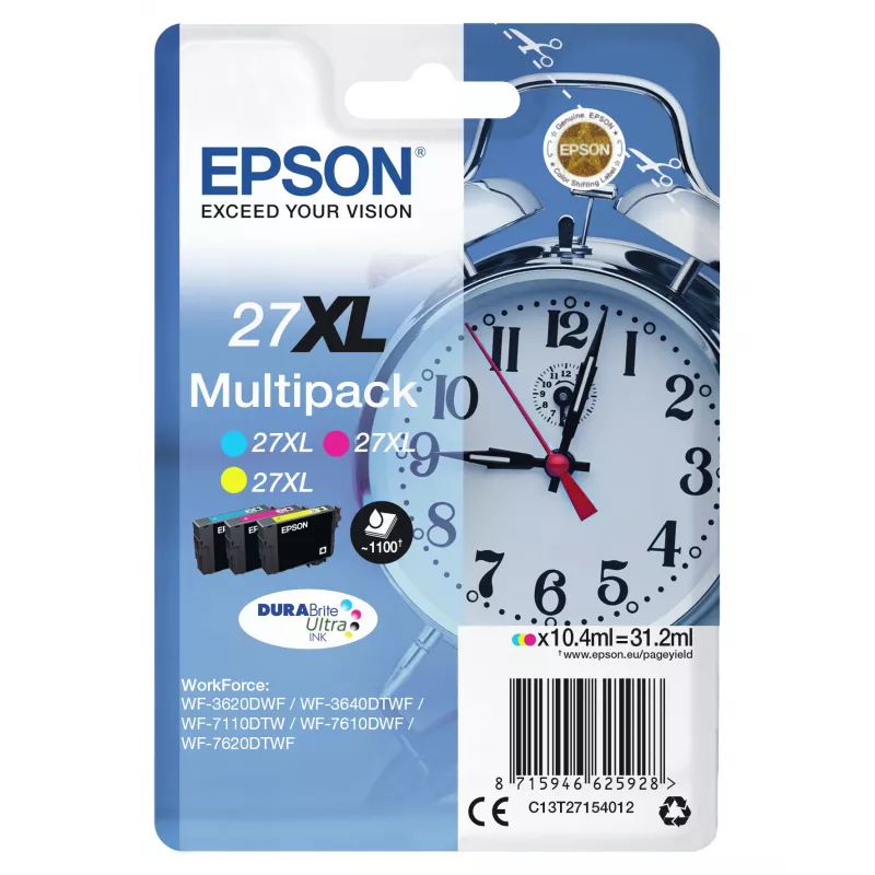 Epson Wecker Multipack 3-farbig 27XL DURABrite Ultra Tinte