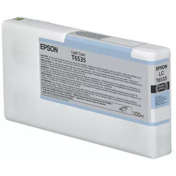 Epson T6535 Hell-Cyan Tintenpatrone (200ml), Hell-Cyan, Pigmentbasierte Tinte, 200 ml, 1 Stück