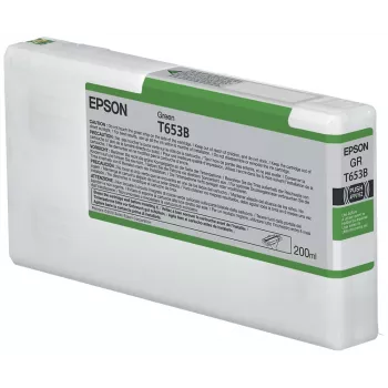 Epson T653B Grüne Tintenpatrone (200ml), Grün, Pigmenttinte, 200 ml, 1 Stk.