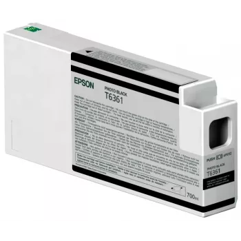 Epson Singlepack Fototinte Schwarz T636100 UltraChrome HDR 700 ml, Fotoschwarz, Farbstoffbasierte Tinte, 700 ml, 1 Stück