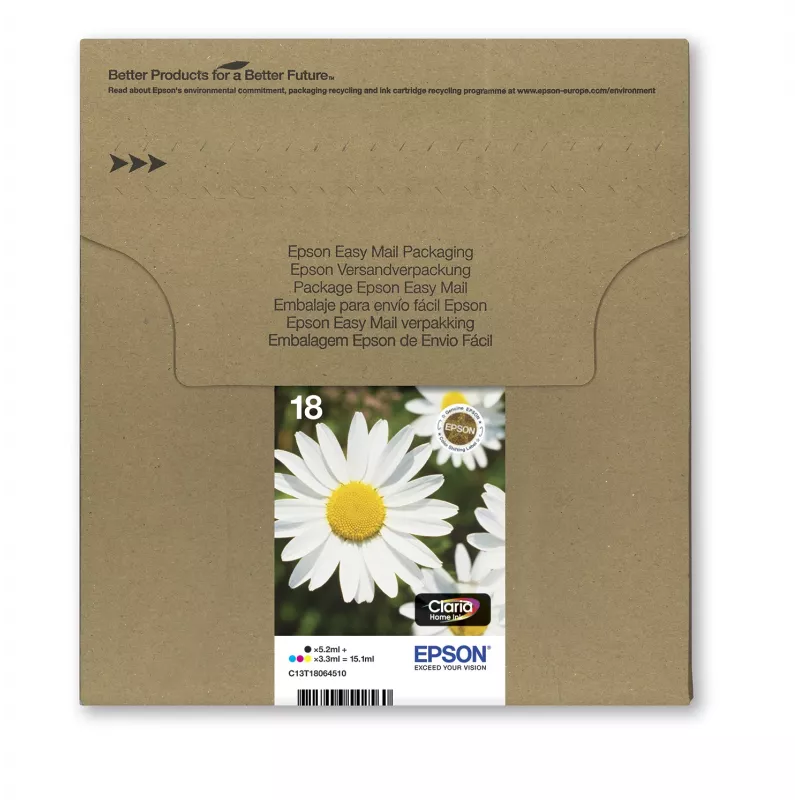 Cartridge Epson T1806 Easy Mail Packaging Schwarz Gelb Cyan Magenta