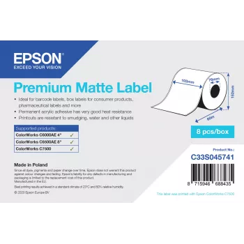 Epson C33S045741 Druckeretikett Selbstklebendes Druckeretikett
