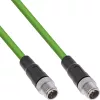 InLine Industrie-Netzwerkkabel, M12 8-polig X-kodiert Stecker/Stecker, Cat.6A PUR 3m