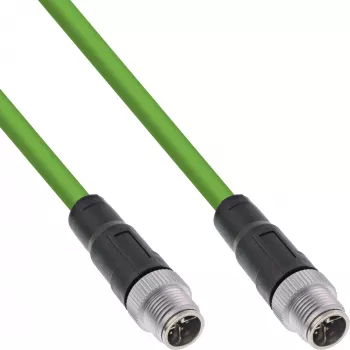 InLine Industrie-Netzwerkkabel, M12 8-polig X-kodiert Stecker/Stecker, Cat.6A PUR 2m