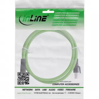 InLine Industrie-Netzwerkkabel, M12 4-polig D-kodiert Stecker auf RJ45, PUR 7,5m
