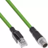 InLine Industrie-Netzwerkkabel, M12 8-polig X-kodiert auf RJ45-Stecker, Cat.6A PUR 15m