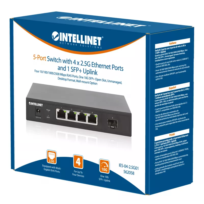 Unmanaged Switch Intellinet 562058 Netzwerk-Switch Schwarz