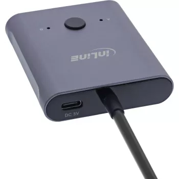 InLine USB-C-Umschalter, bidirektionaler Schalter, 10 Gb/s, 100 W