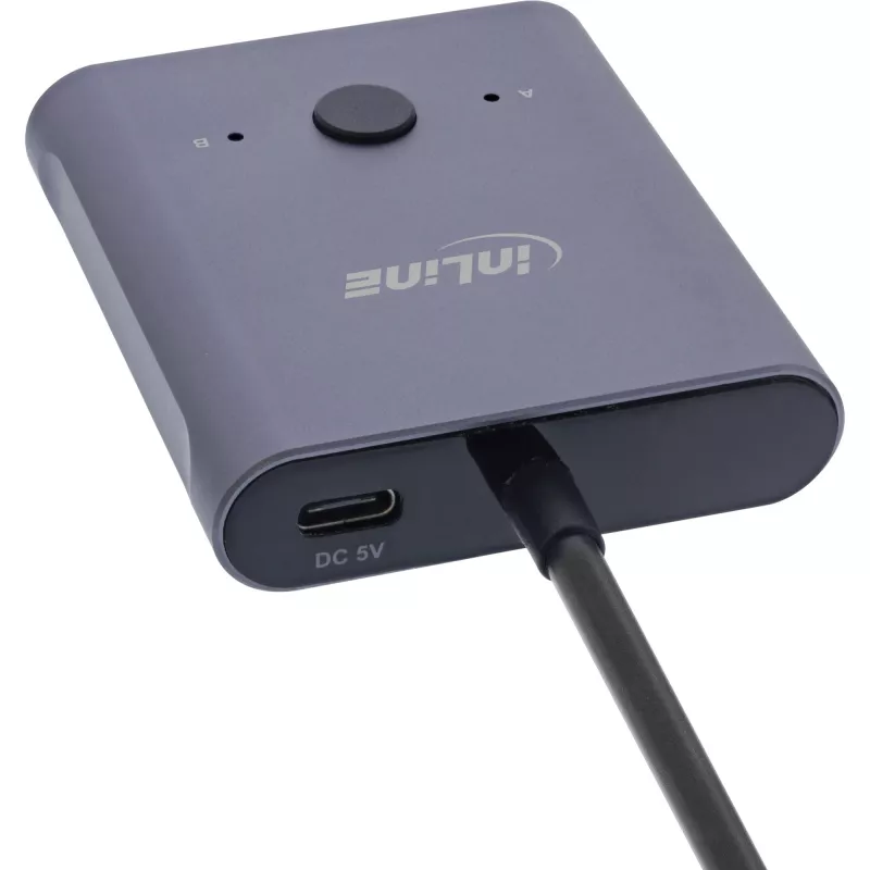 InLine USB-C-Umschalter, bidirektionaler Schalter, 10 Gb/s, 100 W
