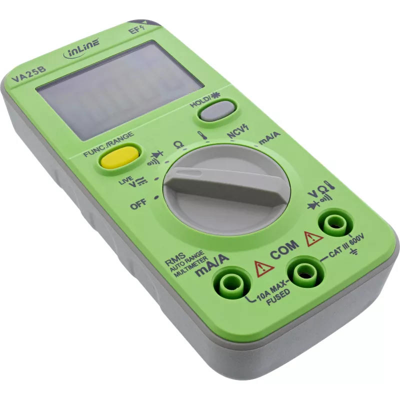 Multimeter InLine 43117A Taschenformat Auto-Range, LCD 44x30 mm, AAA-Batterie, 130x62x27 mm