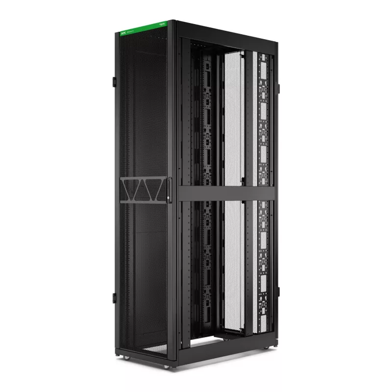 APC NetShelter SX Server Rack Gen 2, 48U, 2258H x 600W x 1070D mm, mit Seitenwänden, Schwarz
