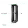 APC NetShelter SX Server Rack Gen 2, 48U, 2258H x 600W x 1070D mm, mit Seitenwänden, Schwarz