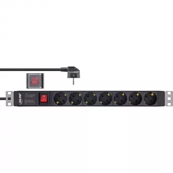 InLine 16411S Überspannungsschutz Schwarz 7 AC-Ausgänge 2 m