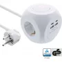 InLine Charging Cube InLine 16499A 3x Schutzkontakt 2x USB-C 2x USB-A weiß 2 m