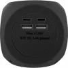 InLine Charging Cube InLine 16499B 3x Schutzkontakt 2x USB-C 2x USB-A schwarz 2m