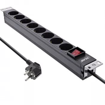 InLine 16412S Überspannungsschutz Schwarz 8 AC-Ausgänge 2 m
