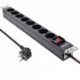InLine 16412S Überspannungsschutz Schwarz 8 AC-Ausgänge 2 m