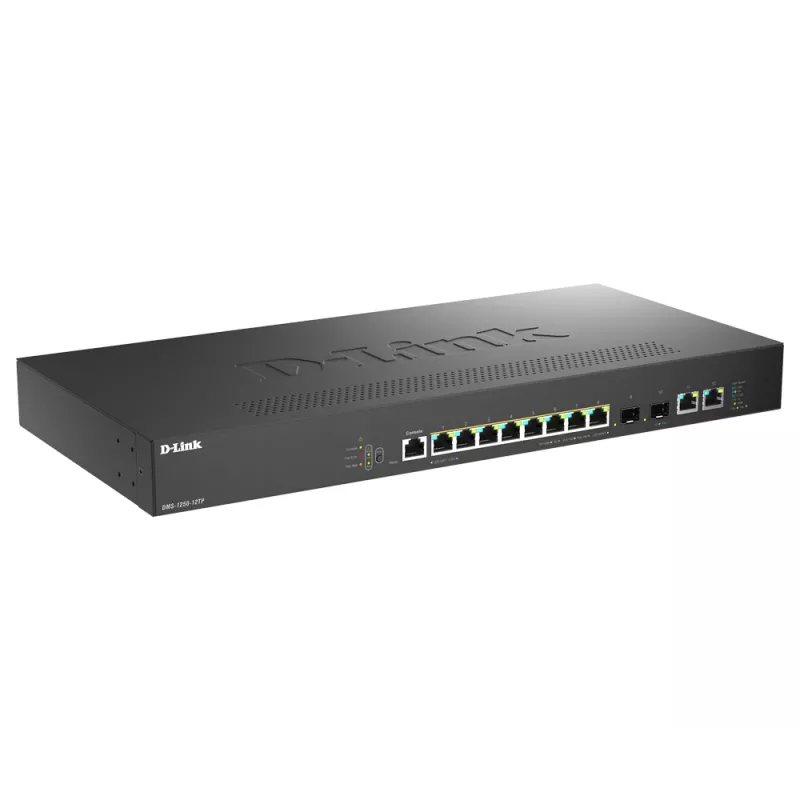 D-Link DMS-1250-12TP/E Netzwerk-Switch Managed 2.5G Ethernet (100/1000/2500) Power over Ethernet (PoE) Schwarz