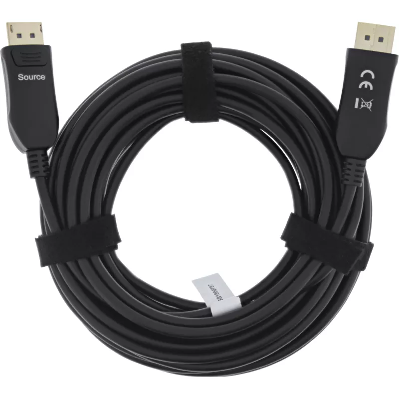 InLine DisplayPort 2.1 AOC-Kabel, UHBR, schwarz 25 m
