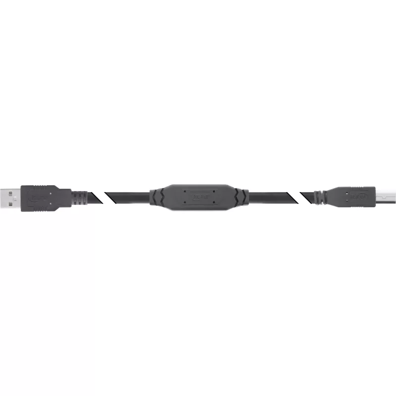 InLine USB 2.0 aktives Kabel, USB-A Stecker auf USB-B Stecker, 12,5 m