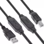InLine USB 2.0 aktives Kabel, USB-A Stecker auf USB-B Stecker, 20 m