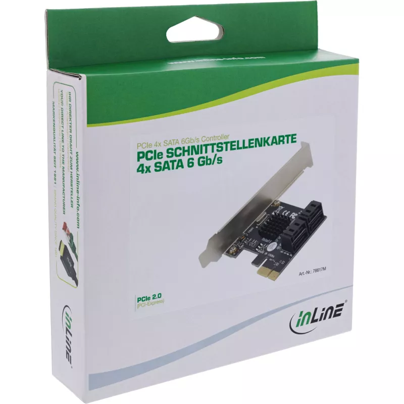 InLine SATA 6Gb/s Controller mit 4 SATA Ports PCI-Express 2.0