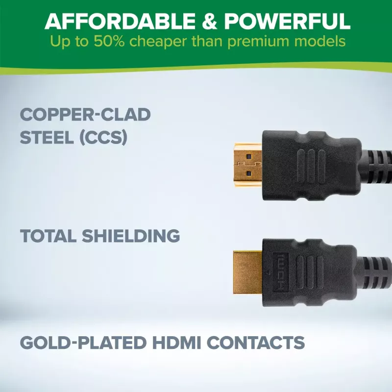 InLine HDMI-Kabel, HDMI High Speed mit Ethernet, Stecker/Stecker, schwarz, 3m