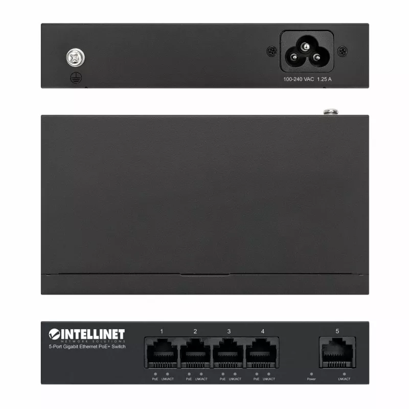 Intellinet 561792 Netzwerk-Switch Gigabit Ethernet (10/100/1000) Power over Ethernet (PoE) Schwarz