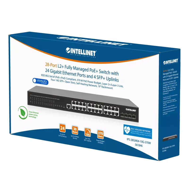 Managed Switch Intellinet 561846 Schwarz 24 Ports Gigabit