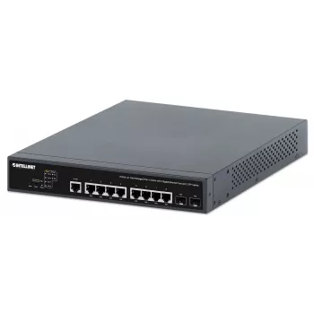 Intellinet 10-Port L2+ Fully Managed PoE++ Switch mit 8 Gigabit Ethernet Ports und 2 SFP Uplinks