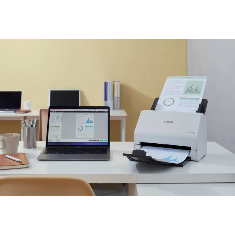 Canon imageFORMULA R30 Treiberloser Desktop-Dokumentenscanner, 216 x 356 mm, 600 x 600 DPI, ADF + Einzelblatteinzug, Weiß, CIS, RGB LED