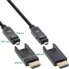 InLine HDMI AOC Kabel, Ultra High Speed HDMI, 8K4K, abnehmbarer Stecker, 80m