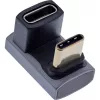 InLine USB4-Adapter, USB-C Stecker/Buchse 180°, Aluminium, grau