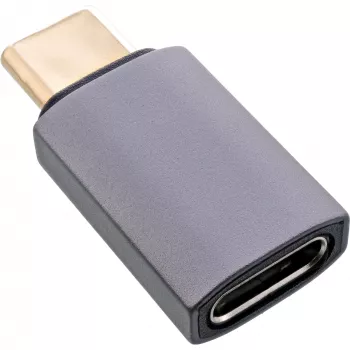InLine USB4-Adapter, USB-C Stecker/Buchse, Aluminium, grau