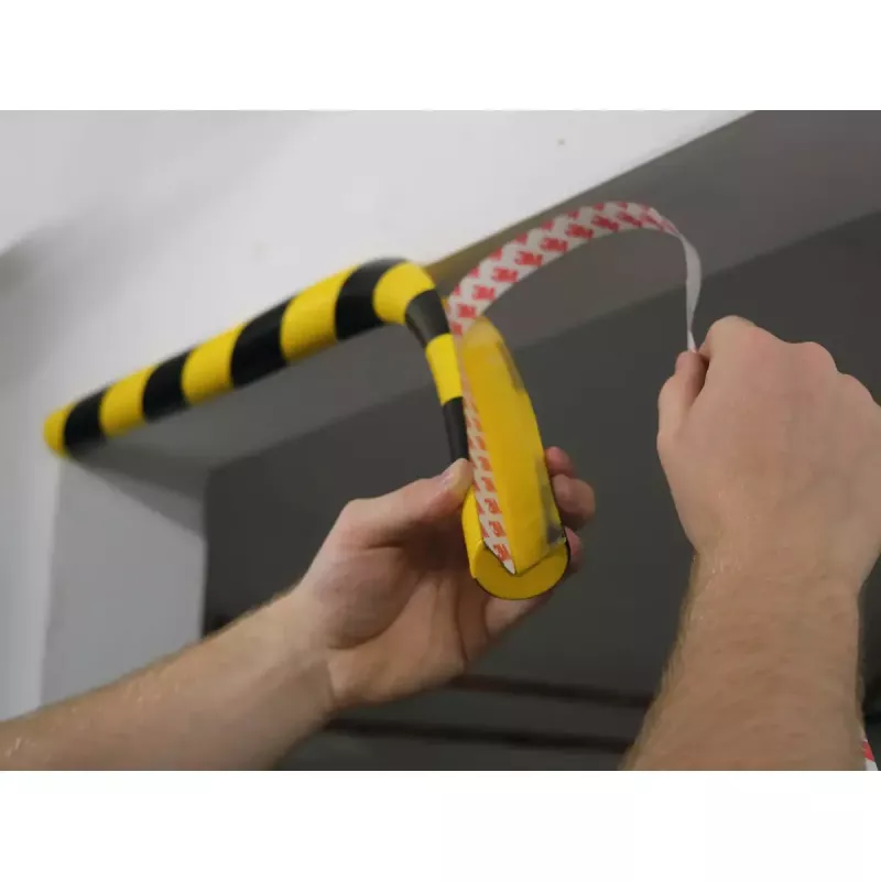 Durable C25R Polyurethan-Produkt Schwarz Gelb Abgerundet 1000 mm