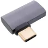 InLine USB4 Adapter, USB-C Stecker/Buchse rechts/links abgewinkelt, Aluminium, grau
