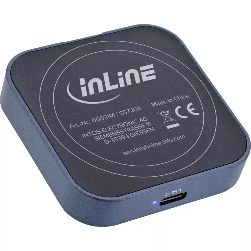 InLine Clip Case - Magnetisches USB-C-Gehäuse für SATA III & NVMe M.2 SSDs