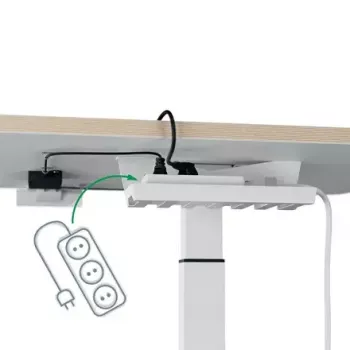 Computertischplatte Leitz 65340001 quadratisch Aluminium Dunkelgrau 600x800x650mm