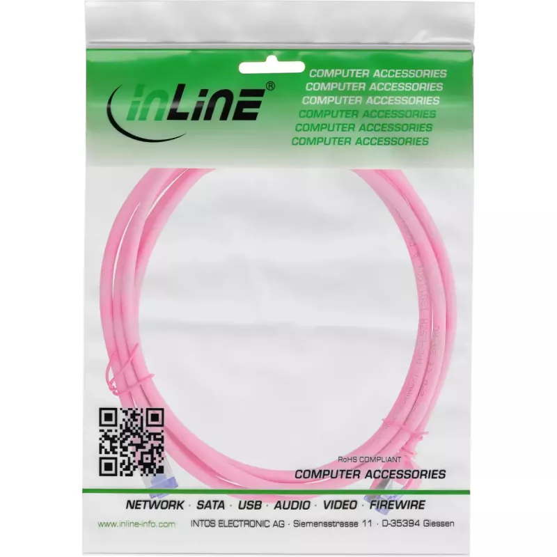 InLine 74902M Netzwerkkabel Magenta 2 m Cat6a S/FTP (S-STP)