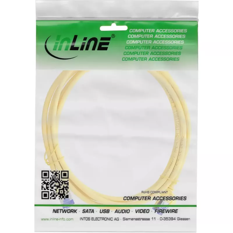 InLine 74905Y Netzwerkkabel Gelb 5 m Cat6a S/FTP (S-STP)