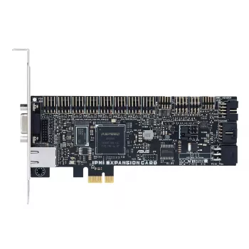 Erweiterungskarte ASUS IPMI EXPANSION CARD‑SI PCIe mit RJ‑45 und VGA, Schwarz/Silber