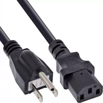 InLine 16658J Netzkabel Schwarz 1,8 m Netzstecker Typ B IEC C13