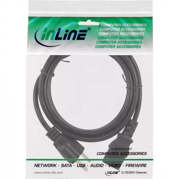 InLine 16658J Netzkabel Schwarz 1,8 m Netzstecker Typ B IEC C13