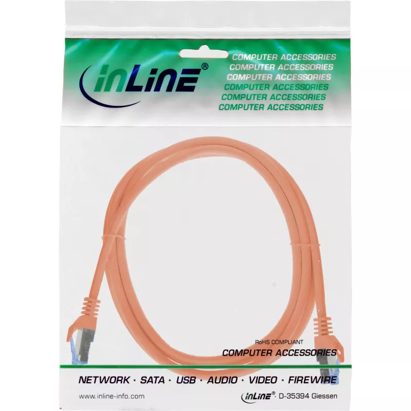 InLine 72655O Netzwerkkabel Orange 0,5 m Cat6a S/FTP (S-STP)