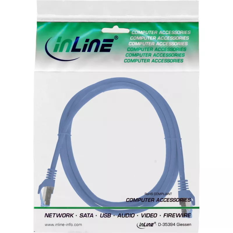 InLine 72655B Netzwerkkabel Blau 0,5 m Cat6a S/FTP (S-STP)