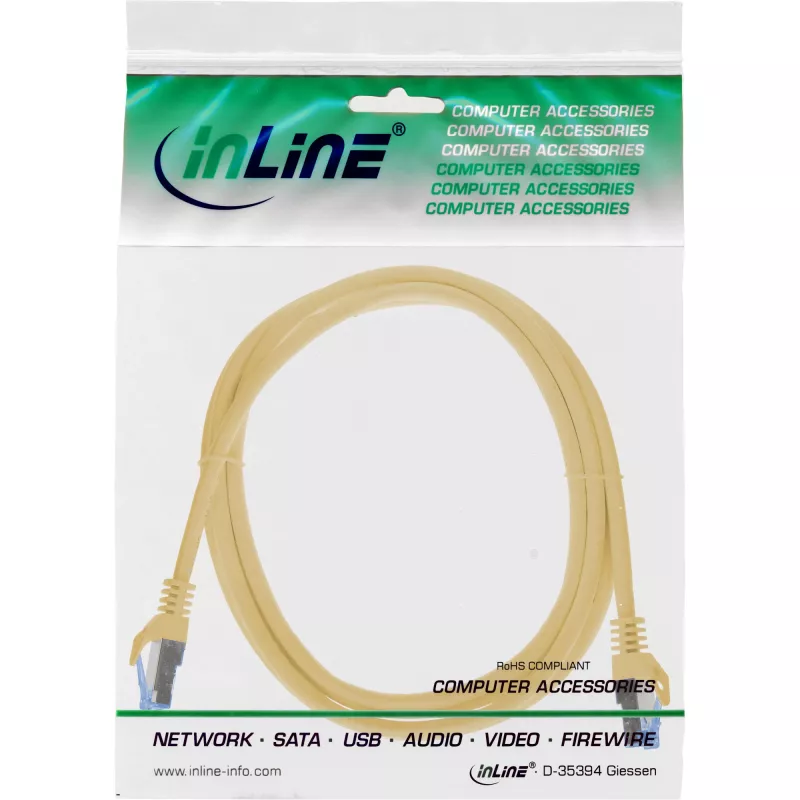 InLine 72633Y Netzwerkkabel Gelb 0,3 m Cat6a S/FTP (S-STP)