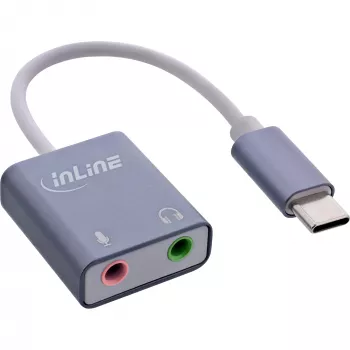 Audio Konverter InLine 33051F USB Type-C Grau 42x30x12mm