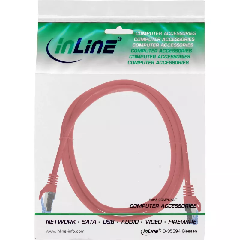 InLine 72603R Netzwerkkabel Rot 3 m Cat6a S/FTP (S-STP)
