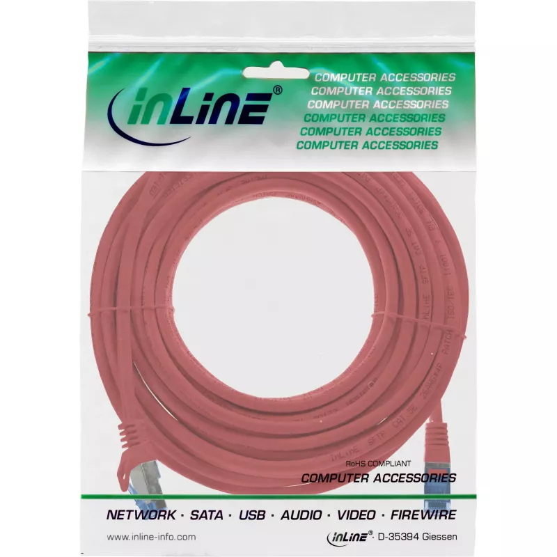 InLine 72607R Netzwerkkabel Rot 7,5 m Cat6a S/FTP (S-STP)